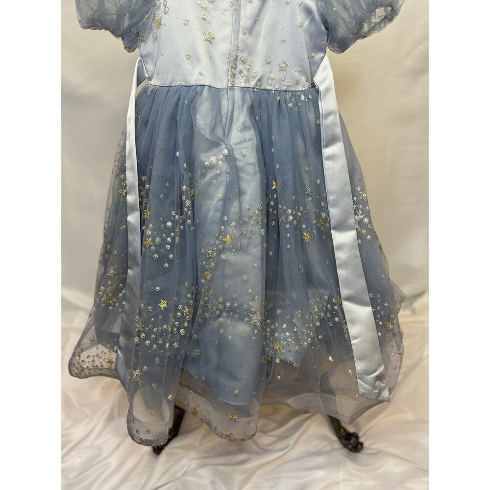 Girls’ Princess Dress Blue and Gold Embellished- Size 4-5Y (110) - Picture 7 of 8